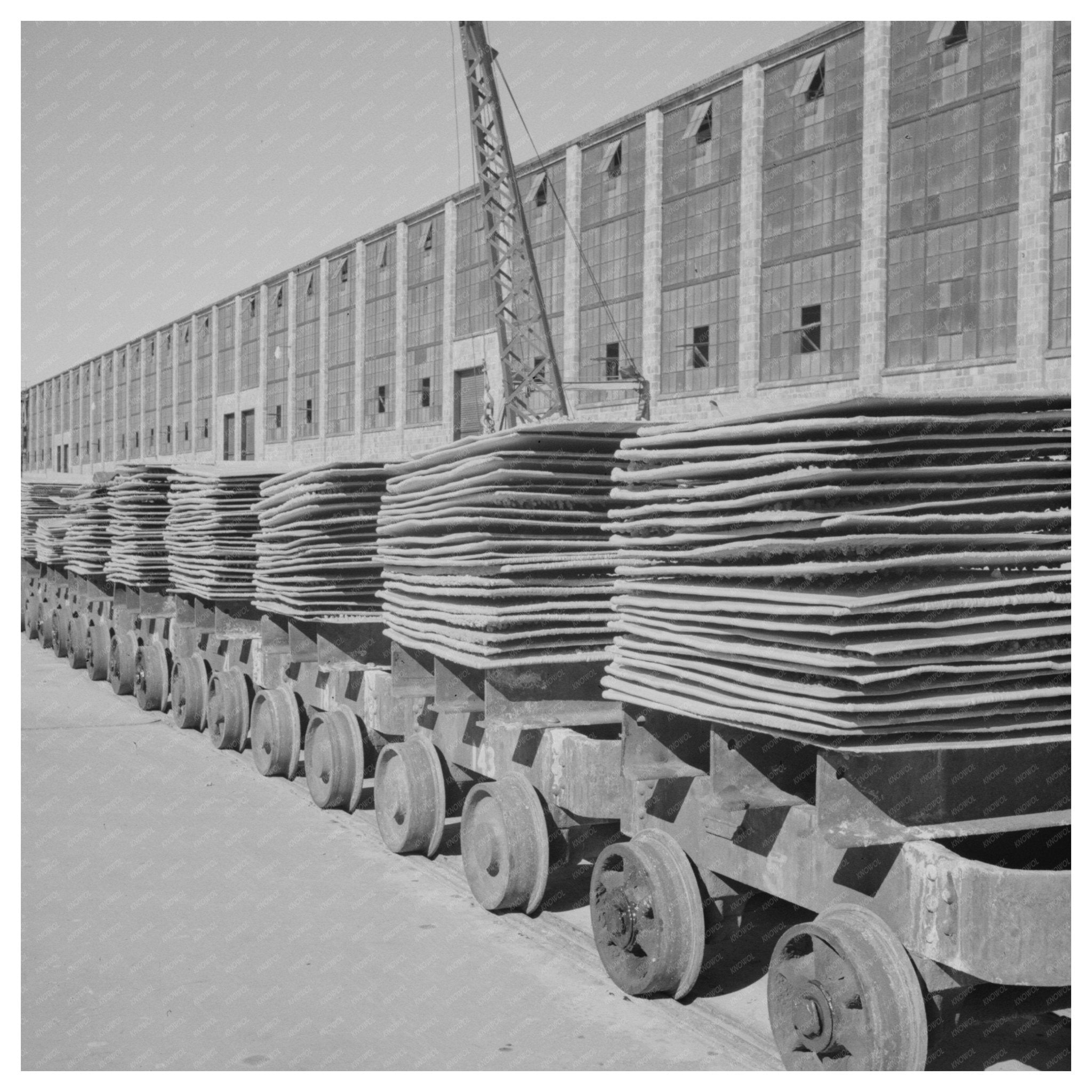 Copper Sheets on Conveyors at Phelps Dodge 1940 - Available at KNOWOL