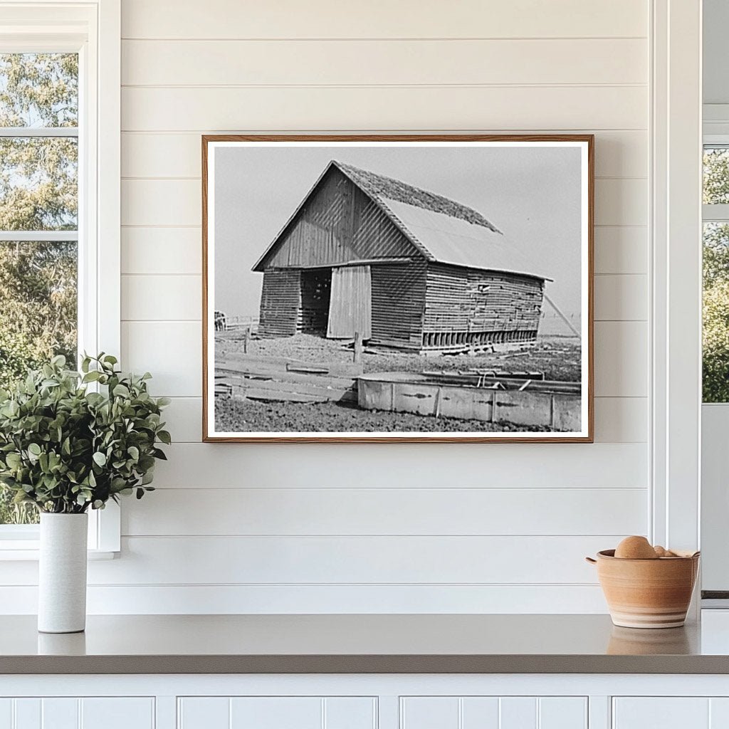 Corn Crib on William Keefe Farm Boswell Indiana 1937 - Available at KNOWOL