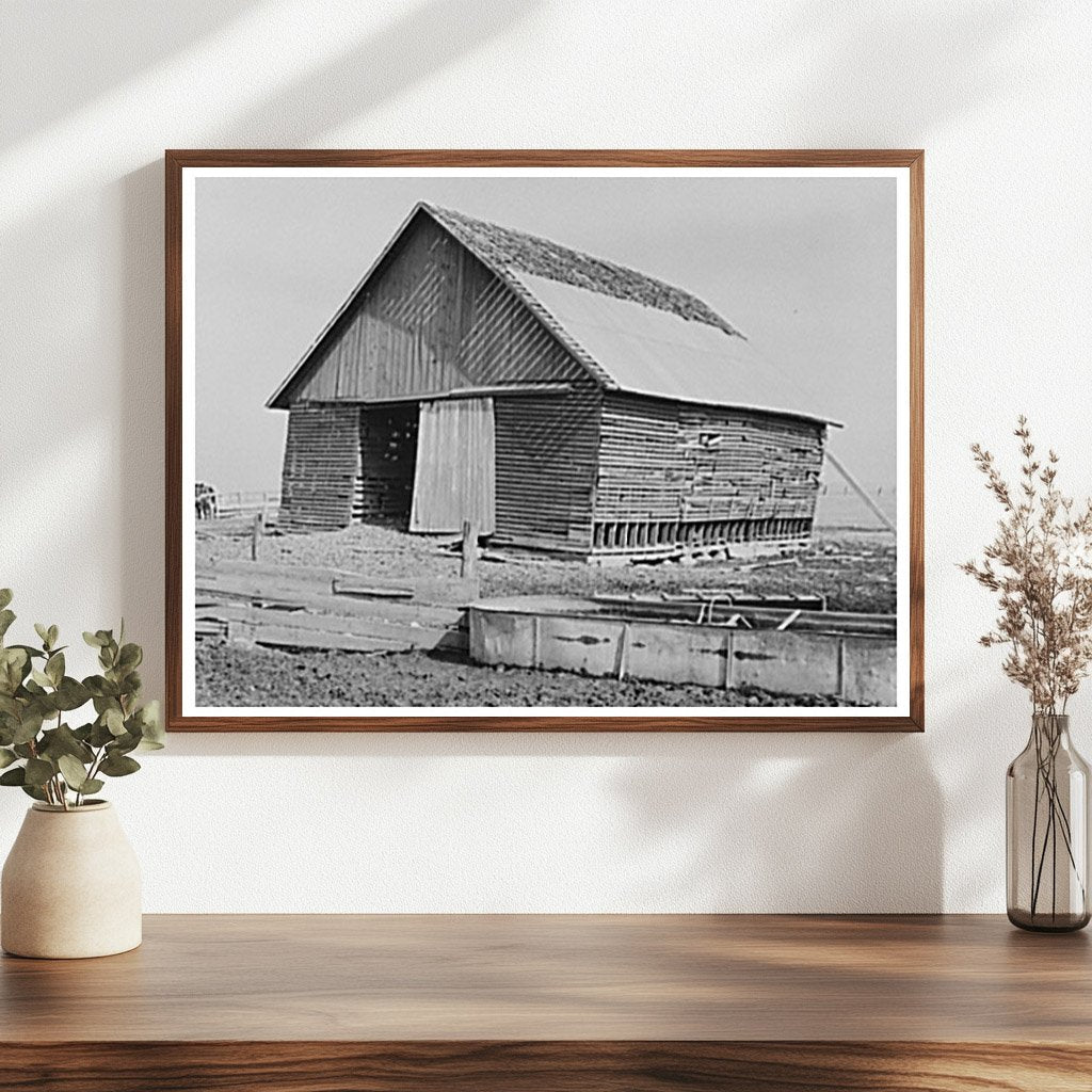 Corn Crib on William Keefe Farm Boswell Indiana 1937 - Available at KNOWOL