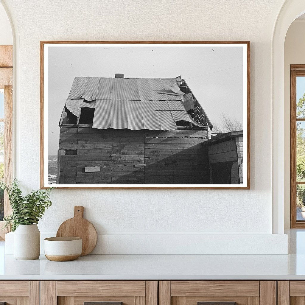 Corn Crib Roof at Herbrandson Farm Estherville Iowa 1936 - Available at KNOWOL