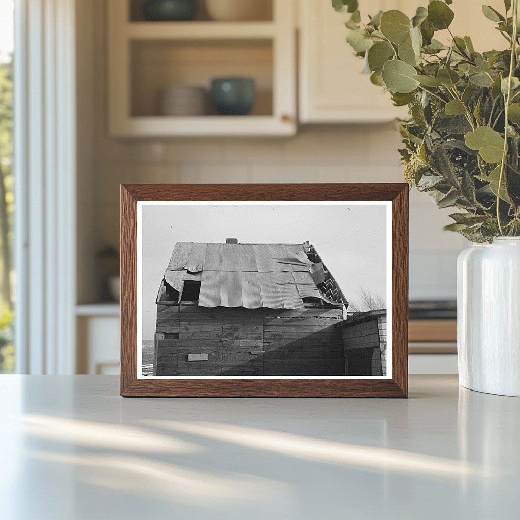 Corn Crib Roof at Herbrandson Farm Estherville Iowa 1936 - Available at KNOWOL