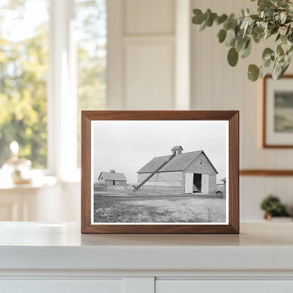 Corncrib and Barn on Roy Conners Farm March 1937 - Available at KNOWOL