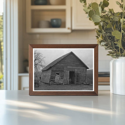 Corncrib on Frank Moodys Farm Iowa December 1936 - Available at KNOWOL