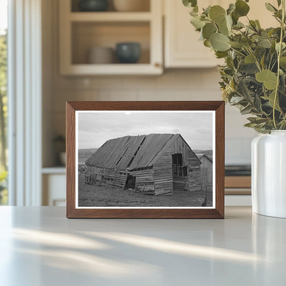 Corncrib on Theodore Eickholt Farm Iowa December 1936 - Available at KNOWOL