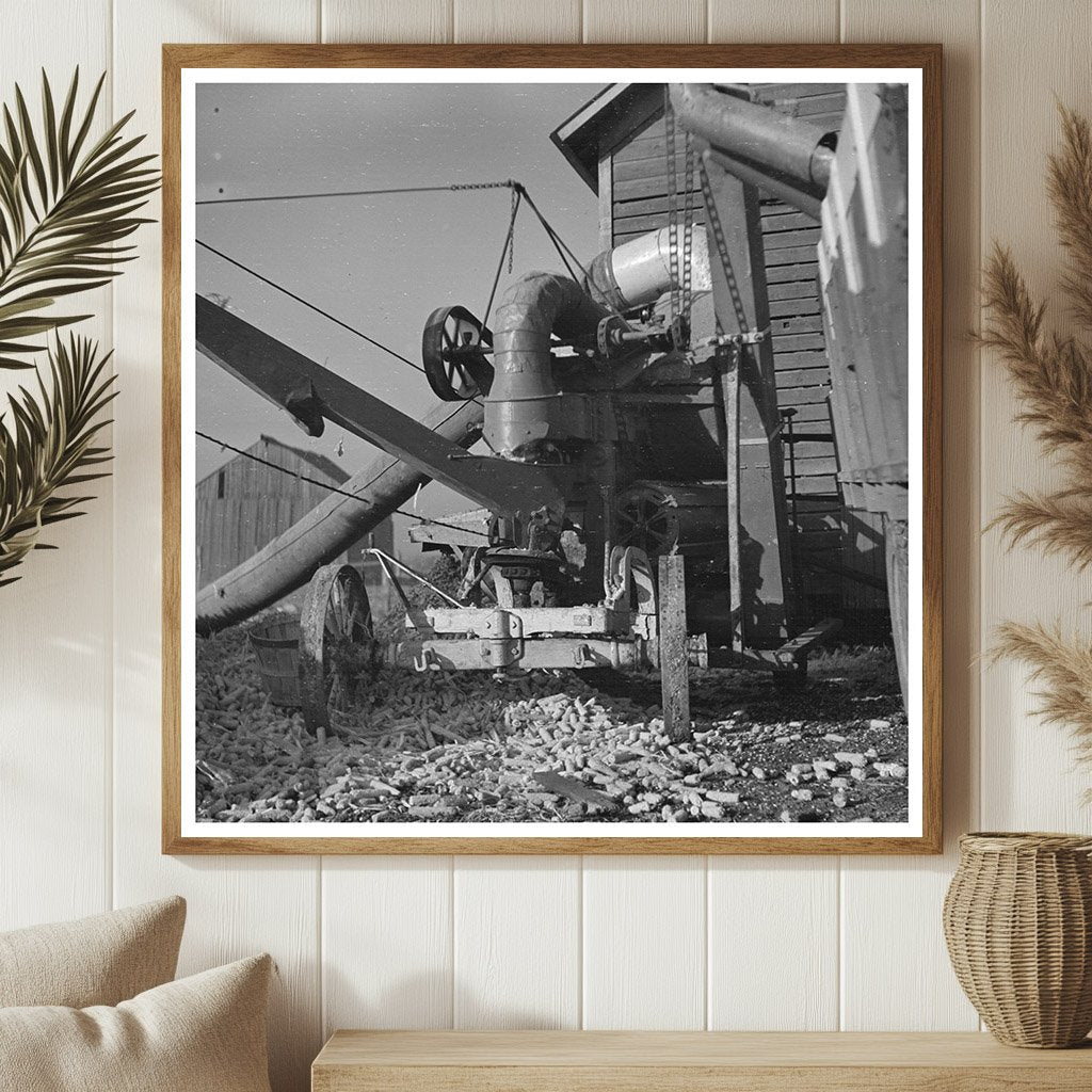 Cornsheller on Farm in Ottawa Illinois January 1937 - Available at KNOWOL