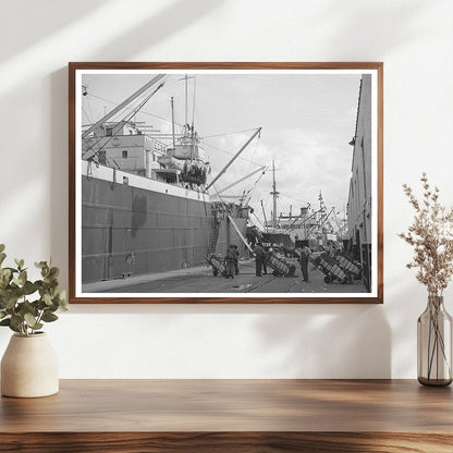 Cotton Bales Loaded for Export at Port of Houston 1939 - Available at KNOWOL