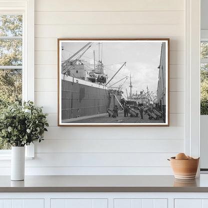 Cotton Bales Loaded on Ship at Port of Houston 1939 - Available at KNOWOL