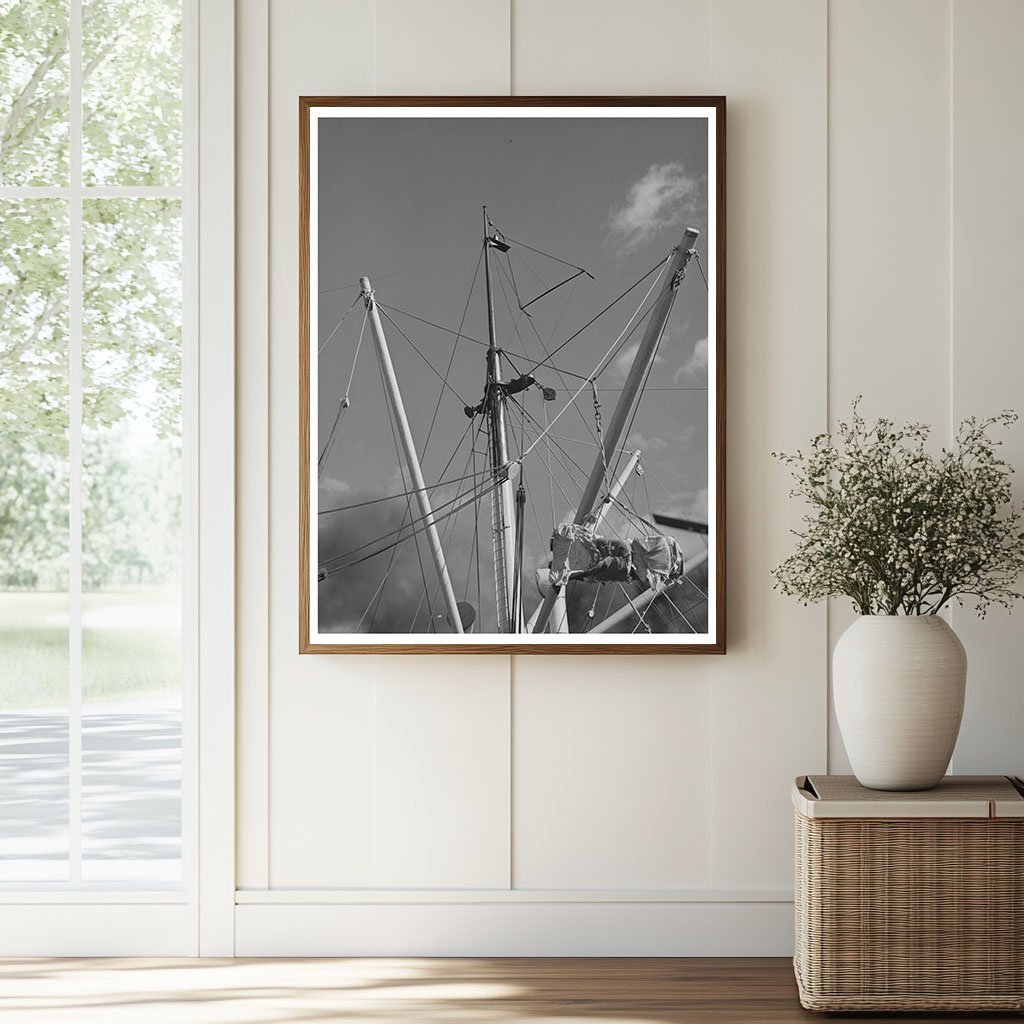 Cotton Bales Loaded on Spanish Ship at Port of Houston 1939 - Available at KNOWOL