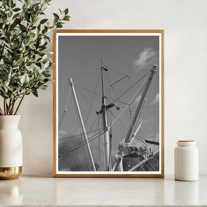 Cotton Bales Loaded on Spanish Ship at Port of Houston 1939 - Available at KNOWOL