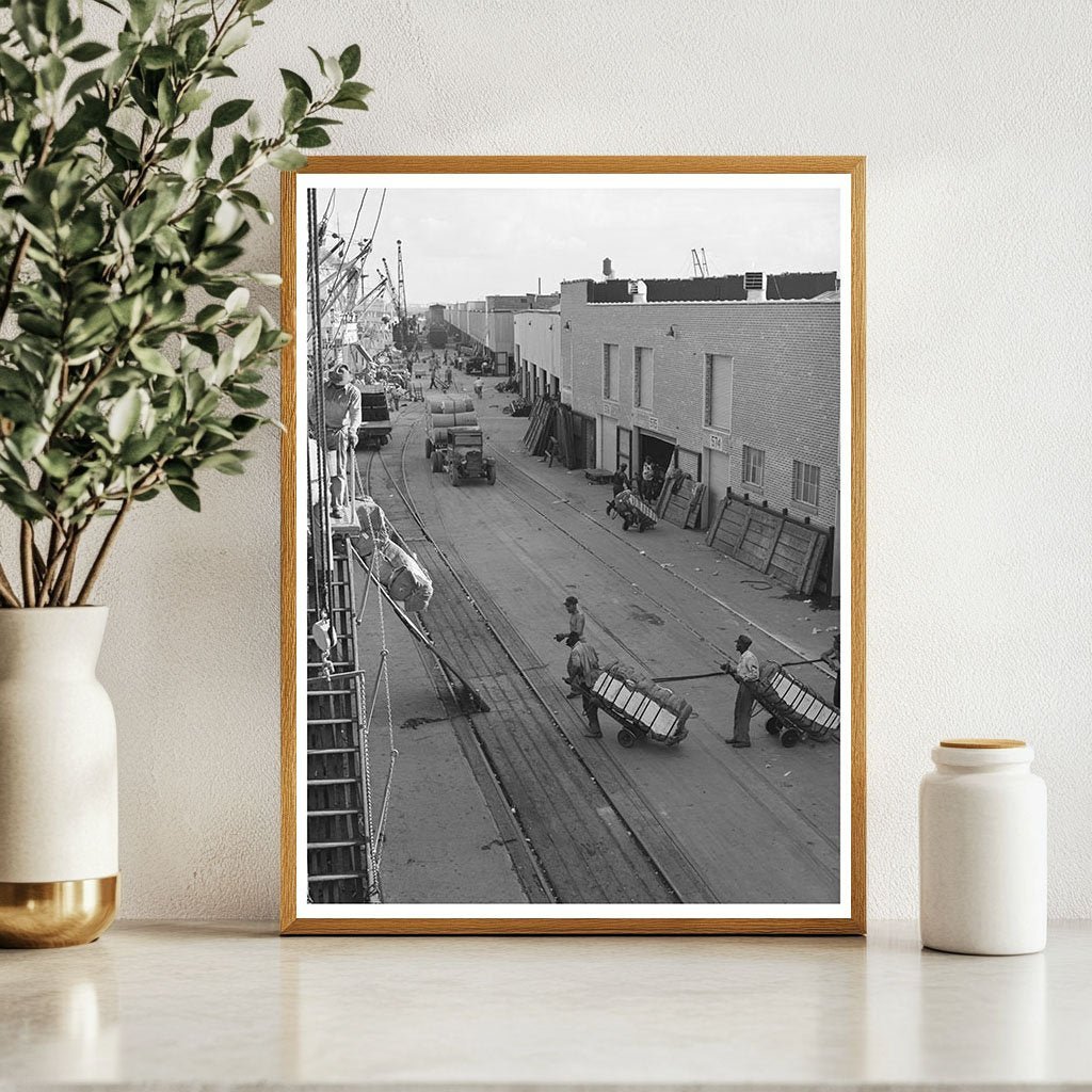 Cotton Compress Facility Loading Dock Houston 1939 - Available at KNOWOL