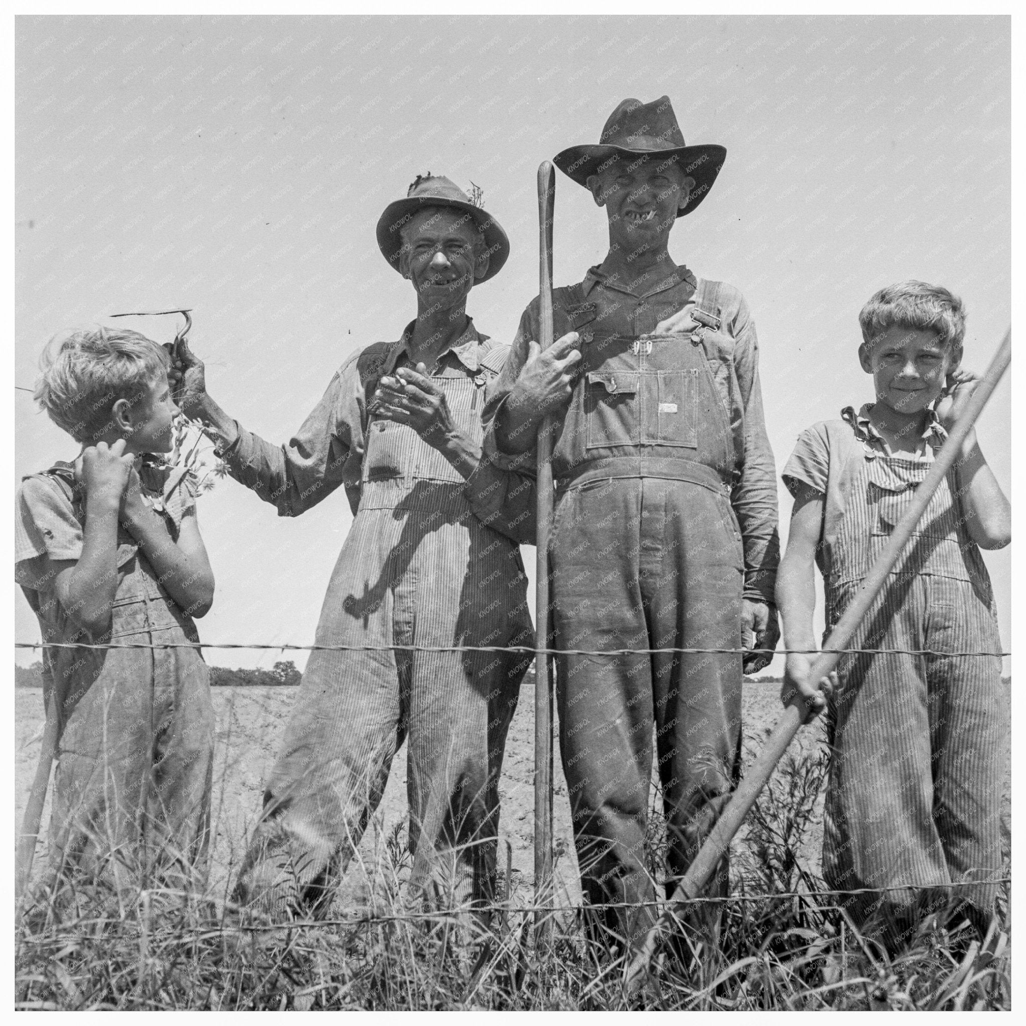 Cotton Farmers Day Laborers Oil City Oklahoma 1937 - Available at KNOWOL