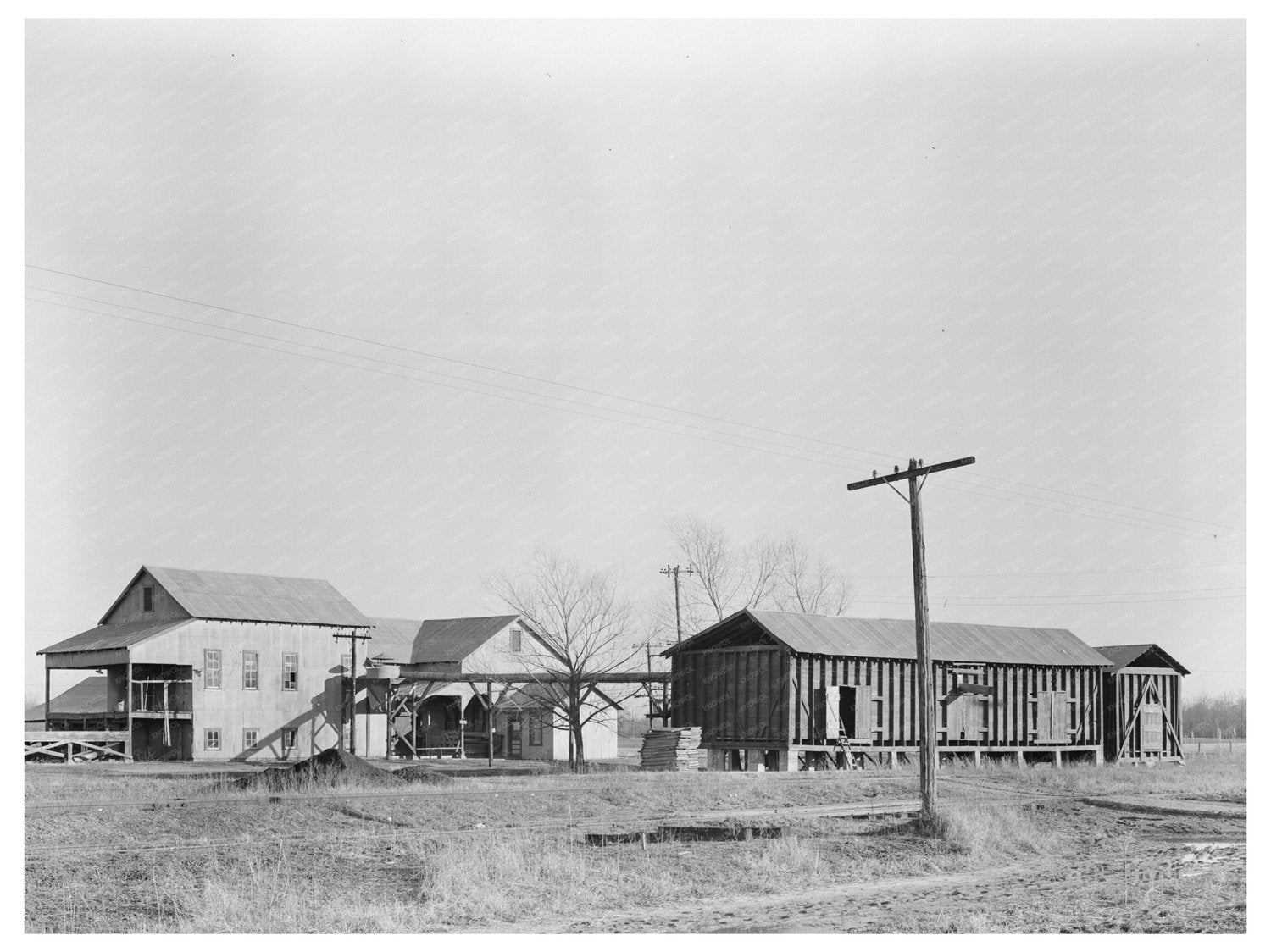 Cotton Gin and Warehouse Transylvania Louisiana 1939 - Available at KNOWOL
