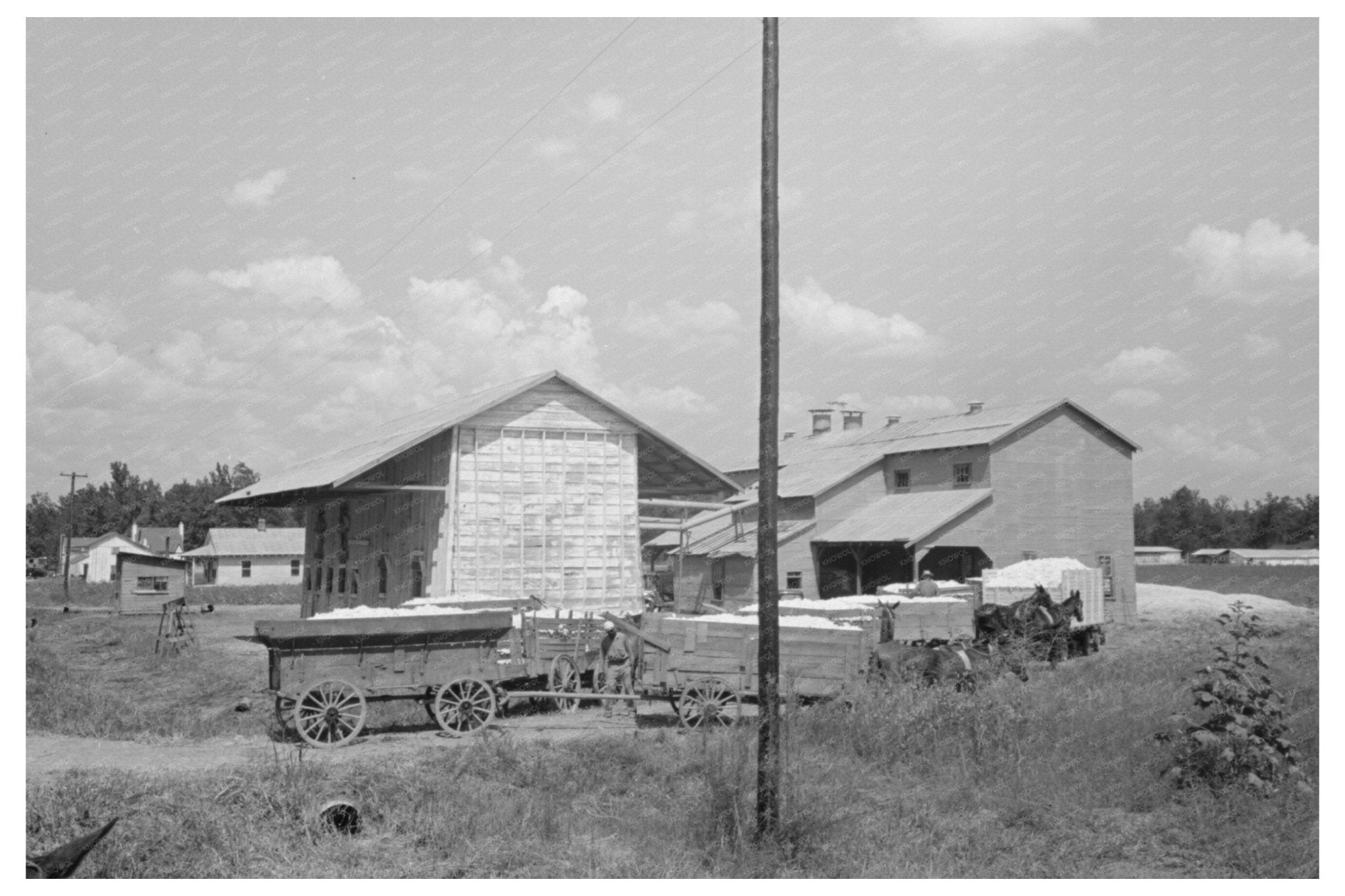 Cotton Gin in Lehi Arkansas 1938 Historical Photo - Available at KNOWOL