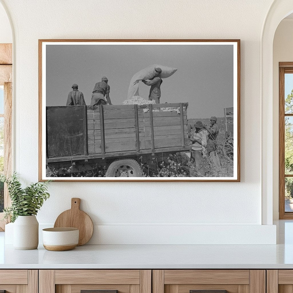 Cotton Loading onto Truck at Lake Dick Project 1938 - Available at KNOWOL