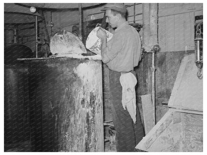 Cotton Mill Workers Mixing Starch Laurel Mississippi 1938 - Available at KNOWOL