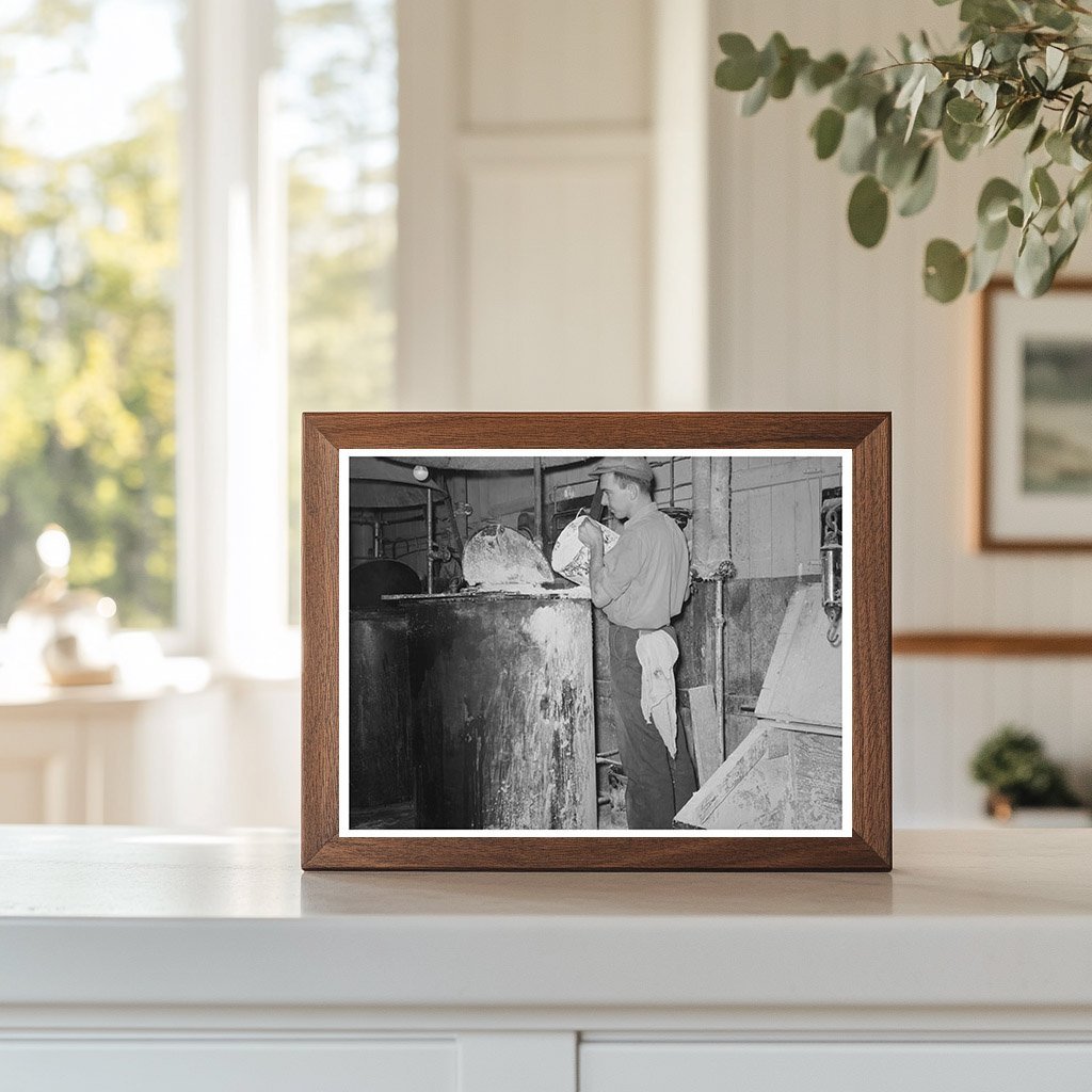 Cotton Mill Workers Mixing Starch Laurel Mississippi 1938 - Available at KNOWOL