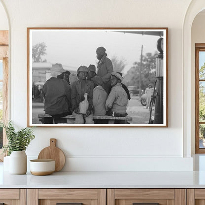 Cotton Pickers Boarding Truck in Pine Bluff Arkansas 1938 - Available at KNOWOL