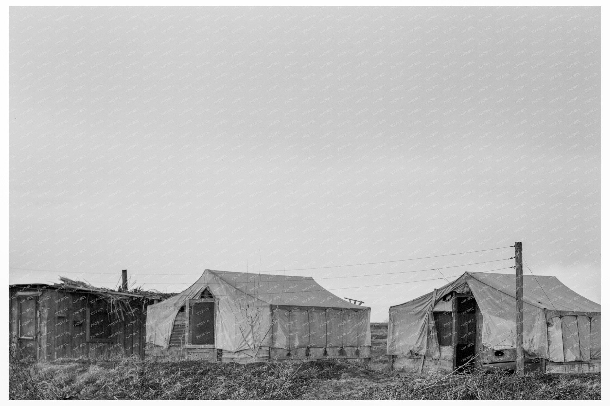 Cotton Pickers Camp in Buttonwillow California 1939 - Available at KNOWOL