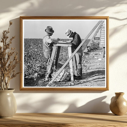 Cotton Pickers in San Joaquin Valley 1936 Black and White Photo - Available at KNOWOL