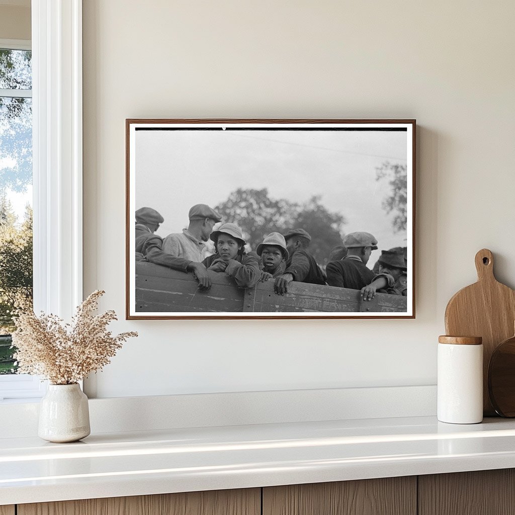 Cotton Pickers in Truck Pine Bluff Arkansas 1938 - Available at KNOWOL