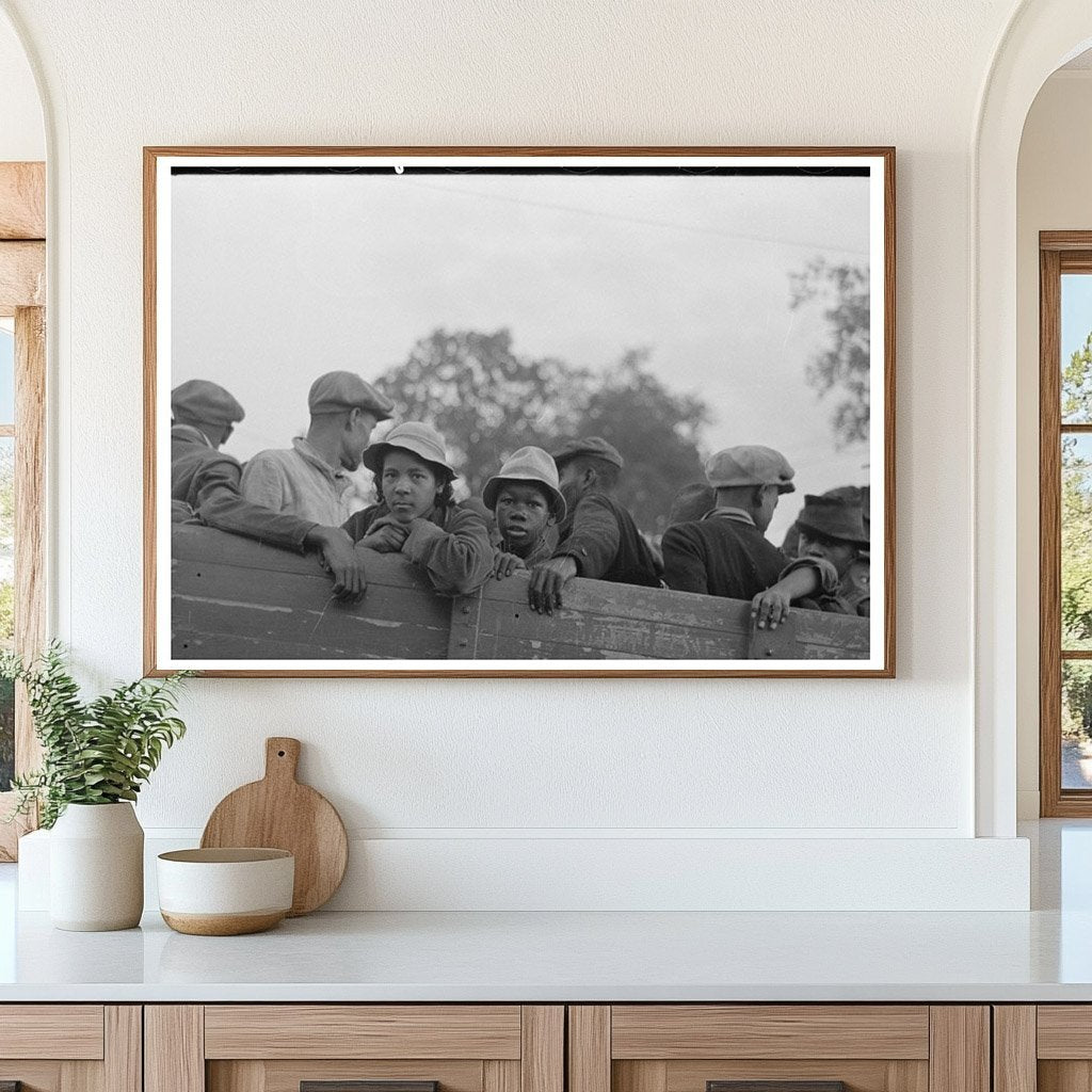 Cotton Pickers in Truck Pine Bluff Arkansas 1938 - Available at KNOWOL