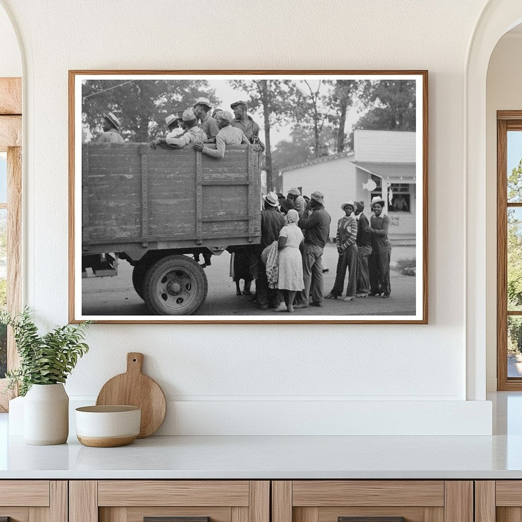 Cotton Pickers Loading Truck in Pine Bluff Arkansas 1938 - Available at KNOWOL