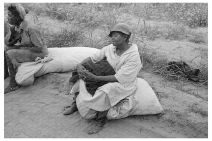 Cotton Pickers Resting at Lake Dick Project 1938 - Available at KNOWOL