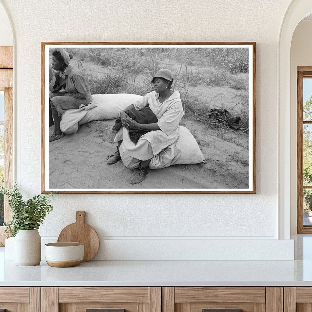 Cotton Pickers Resting at Lake Dick Project 1938 - Available at KNOWOL