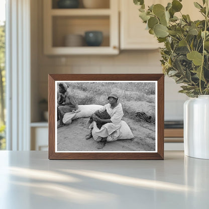 Cotton Pickers Resting at Lake Dick Project 1938 - Available at KNOWOL