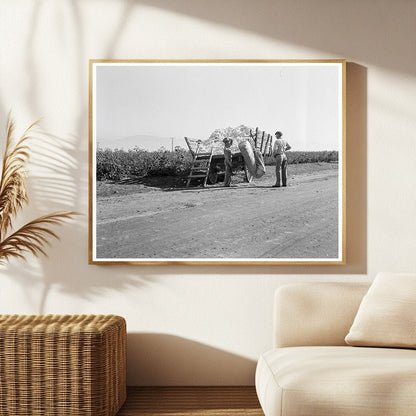 Cotton Pickers Weighing Harvested Cotton 1936 - Available at KNOWOL