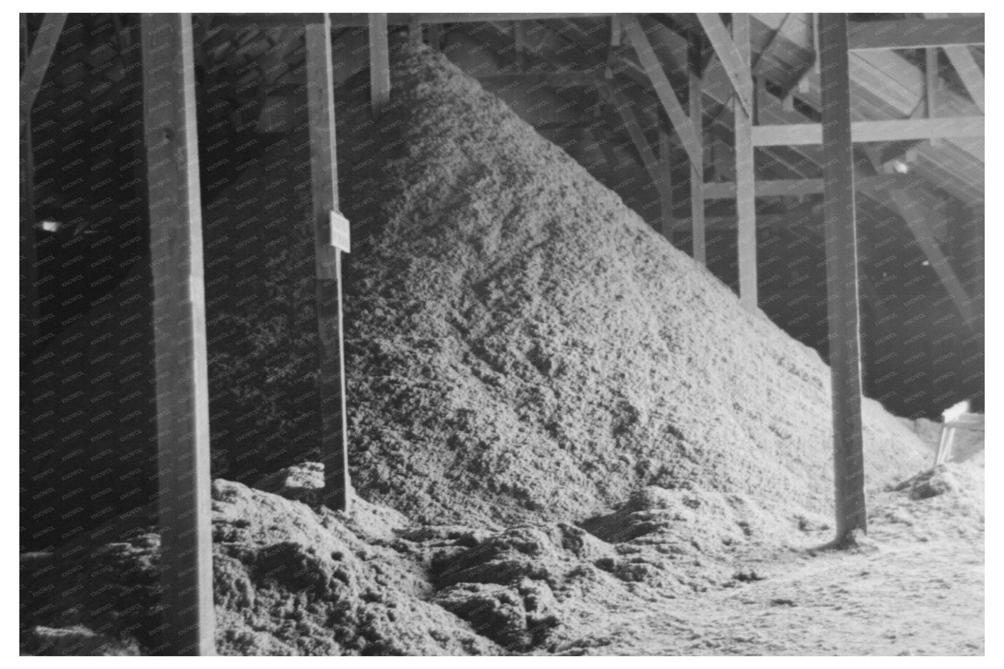 Cotton Seed Hulls at Waco Oil Mill November 1939 - Available at KNOWOL