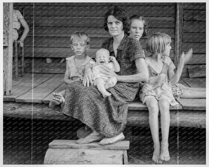 Cotton Sharecropper Family Macon County Georgia 1937 - Available at KNOWOL