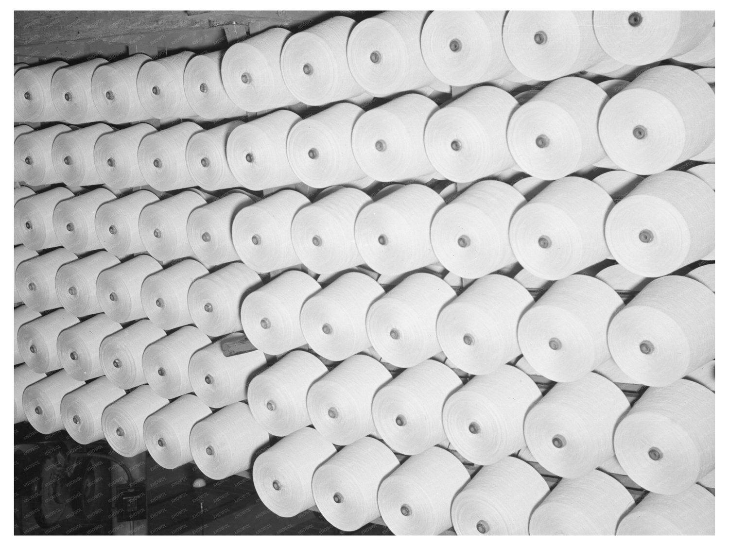 Cotton Thread Spools in Laurel Mississippi 1939 - Available at KNOWOL