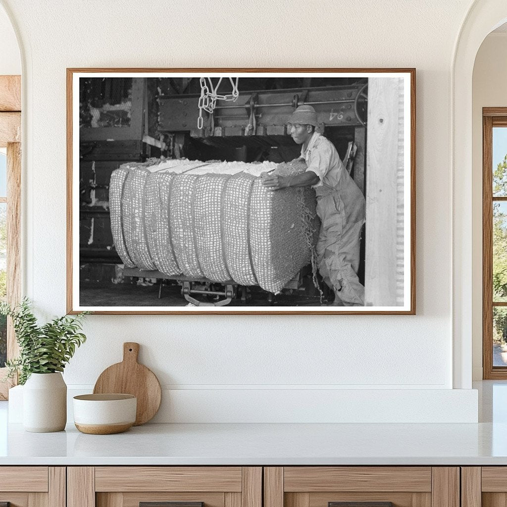 Cotton Workers at Gin Press Lehi Arkansas September 1938 - Available at KNOWOL