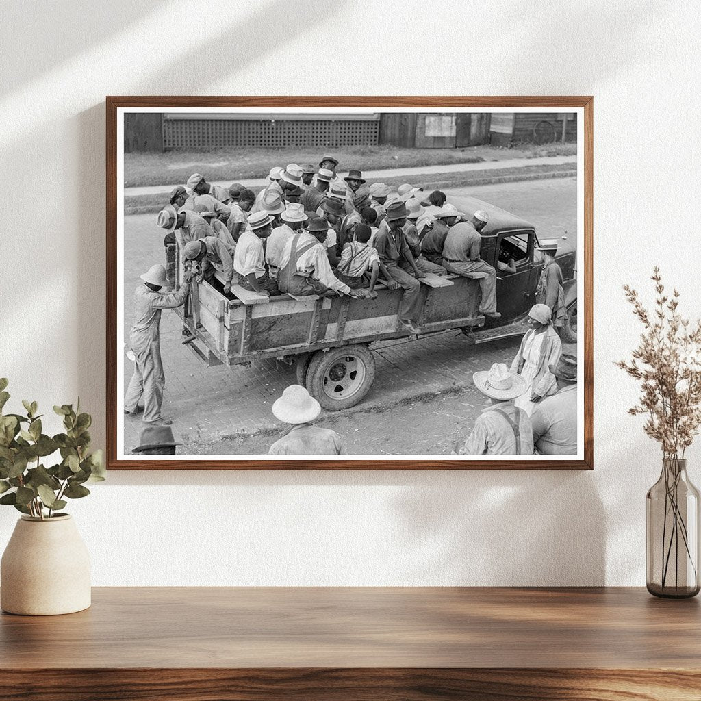 Cotton Workers Transported to Fields Memphis 1937 - Available at KNOWOL