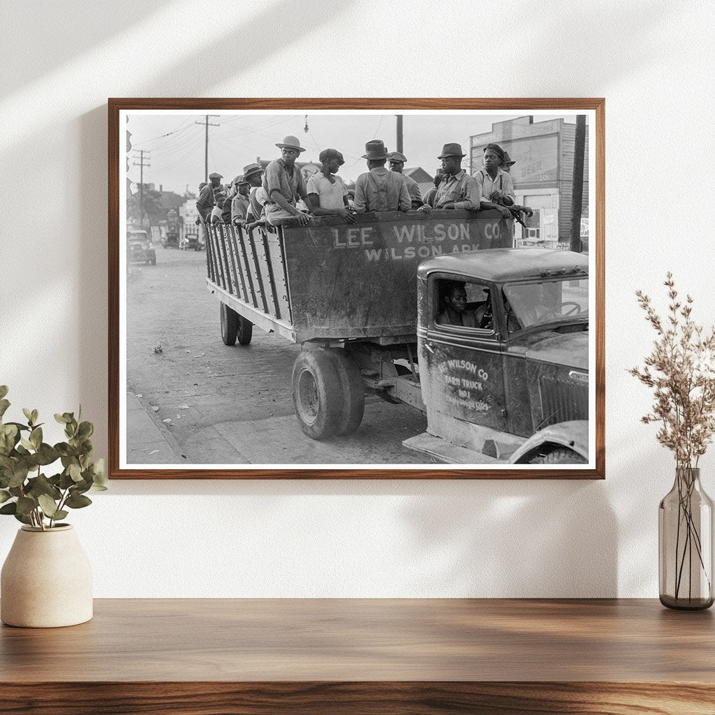 Cotton Workers Traveling to Wilson Plantation 1937 - Available at KNOWOL