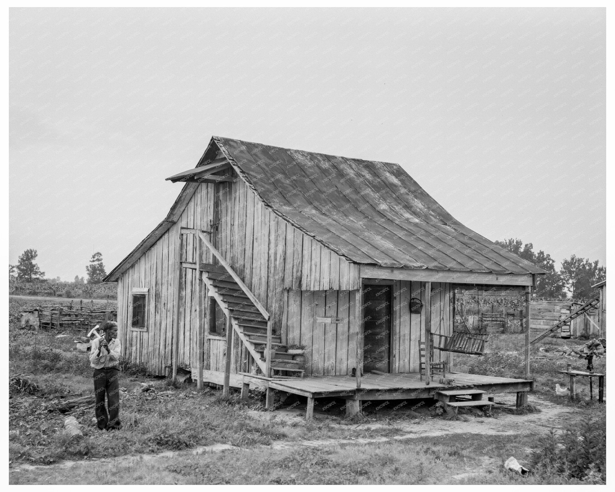 Cottonworkers Cabin Blytheville Arkansas June 1937 - Available at KNOWOL