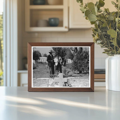 Couple at Cemetery in New Roads Louisiana November 1938 - Available at KNOWOL