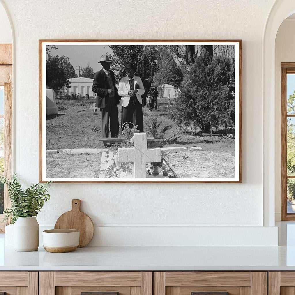 Couple at Cemetery in New Roads Louisiana November 1938 - Available at KNOWOL