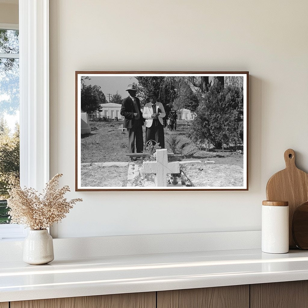 Couple at Cemetery in New Roads Louisiana November 1938 - Available at KNOWOL