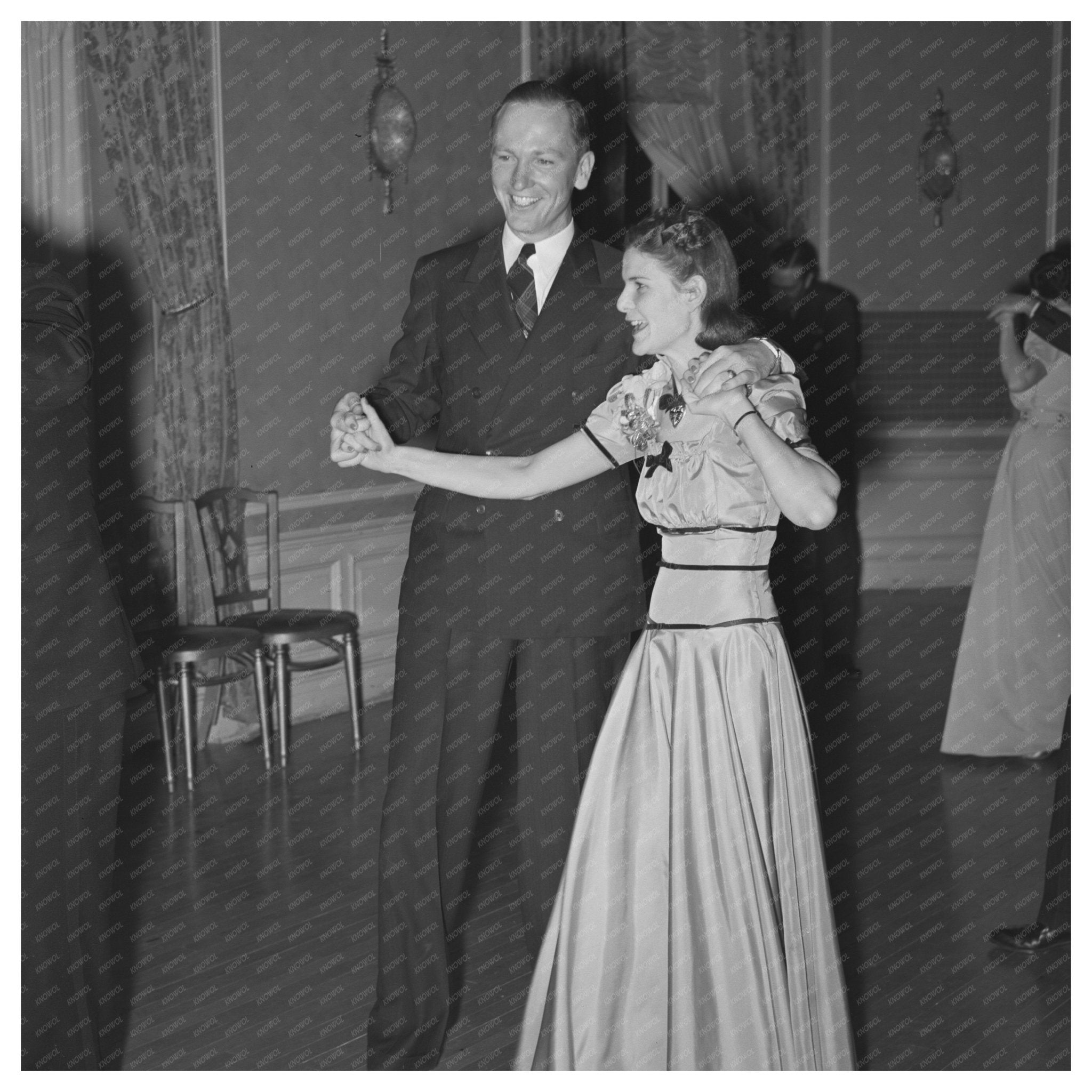 Couple Dancing at San Angelo Fat Stock Show 1940 - Available at KNOWOL