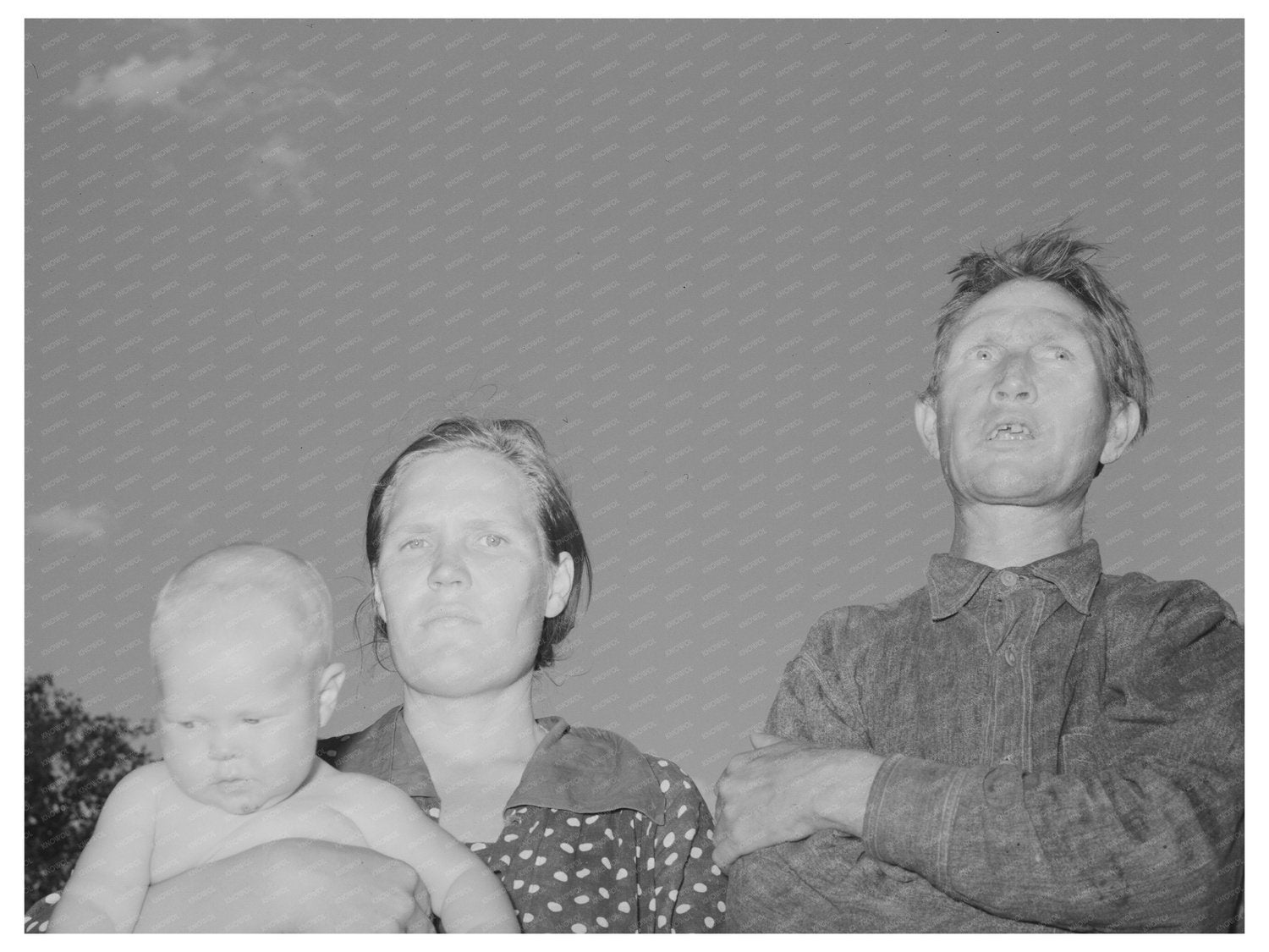 Couple with Firstborn at Oklahoma City Camp July 1939 - Available at KNOWOL