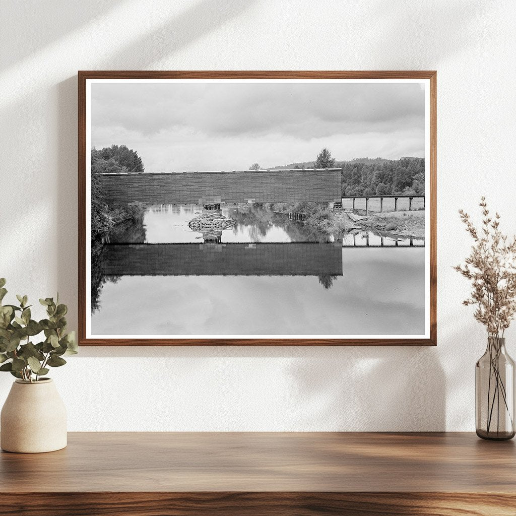 Covered Bridge over Chehalis River Thurston County 1939 - Available at KNOWOL