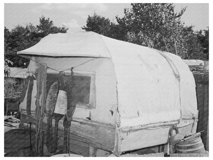 Covered Trailer in Oklahoma City Camp July 1939 - Available at KNOWOL