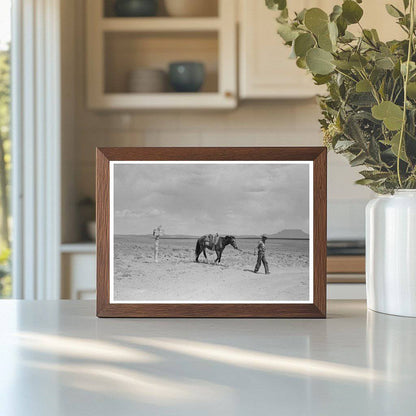 Cowboy and Spanish Cowpony in Pie Town New Mexico 1940 - Available at KNOWOL