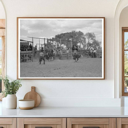 Cowboy at Calf - Roping Contest Quemado New Mexico 1940 - Available at KNOWOL