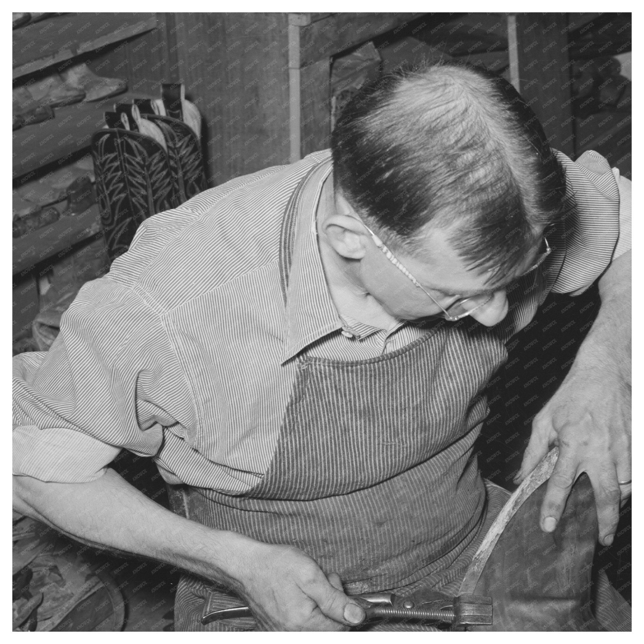 Cowboy Boot Making in Alpine Texas May 1939 - Available at KNOWOL