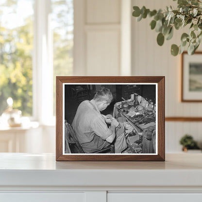 Cowboy Bootmaker at Work in Alpine Texas May 1939 - Available at KNOWOL