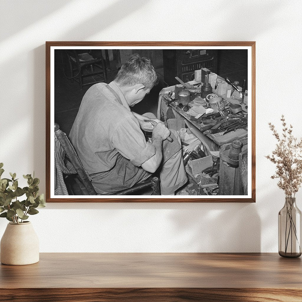 Cowboy Bootmaker at Work in Alpine Texas May 1939 - Available at KNOWOL