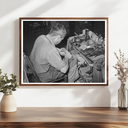 Cowboy Bootmaker at Work in Alpine Texas May 1939 - Available at KNOWOL